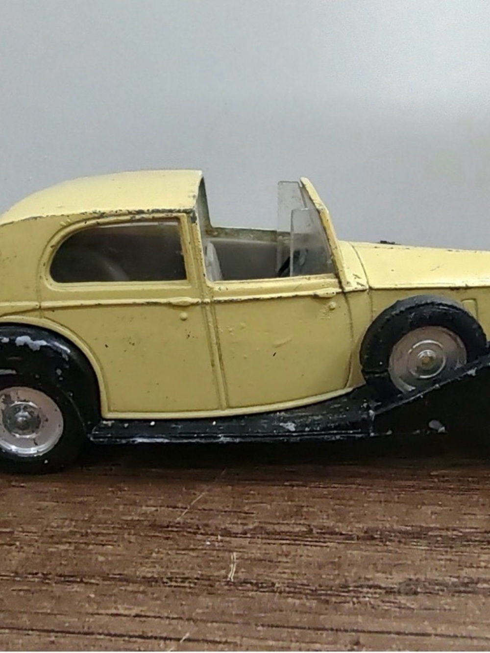 1939 Vintage Antique Yellow Phantom 3 Coupe Model Car - Made in FRANCE
